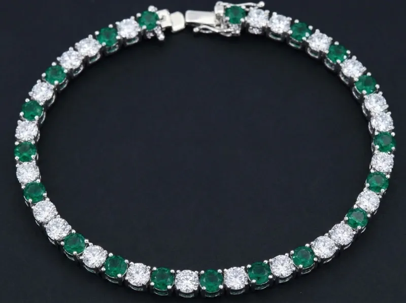 Pulseira PULSEIRA-41 em prata 925 com esmeralda