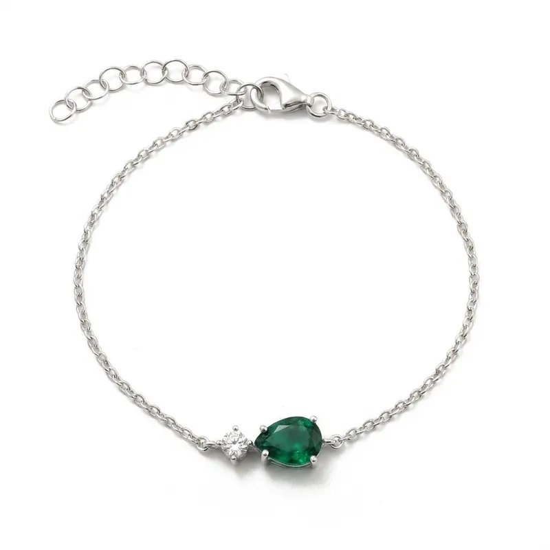 Pulseira SET-1993BC1 em prata 925 com esmeralda
